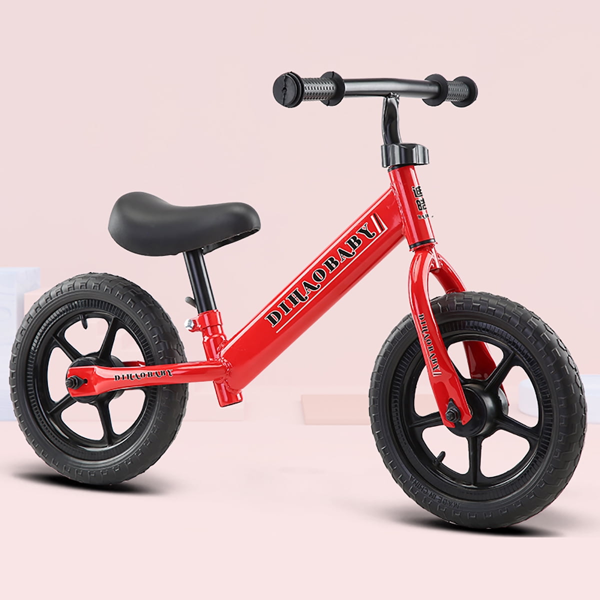 Balance Bikes Lightweight Rubber Tyres Adjustable Seat Children's Bicycle No Pedal for Toddlers and Kids 2-5 Year Old 