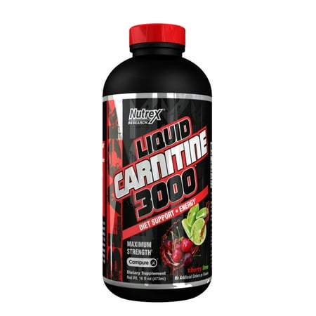 Nutrex Research Liquid Carnitine 3000 Cherry Lime, 16 (Best Form Of Carnitine)