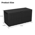 thumbnail image 6 of Water Proof Resin Storage Bin Patio Furniture Storage Container 100 Gallon Outdoor Storage Box Water Proof Resin Deck Box Lockable Storage Bin For Cushion Patio Furniture Pool, 6 of 6