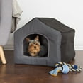 thumbnail image 5 of PETMAKER Indoor Cat House with Removable Cushion for Small Cats or Dogs up to 35lbs (Gray), 5 of 7