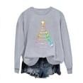 thumbnail image 3 of Christmas Women's Sweatshirts Fashion Casual Printed Shirts Pullover Round Neck Rhinestone Loose Long Sleeve Blouse Sweatshirt Top, 3 of 6
