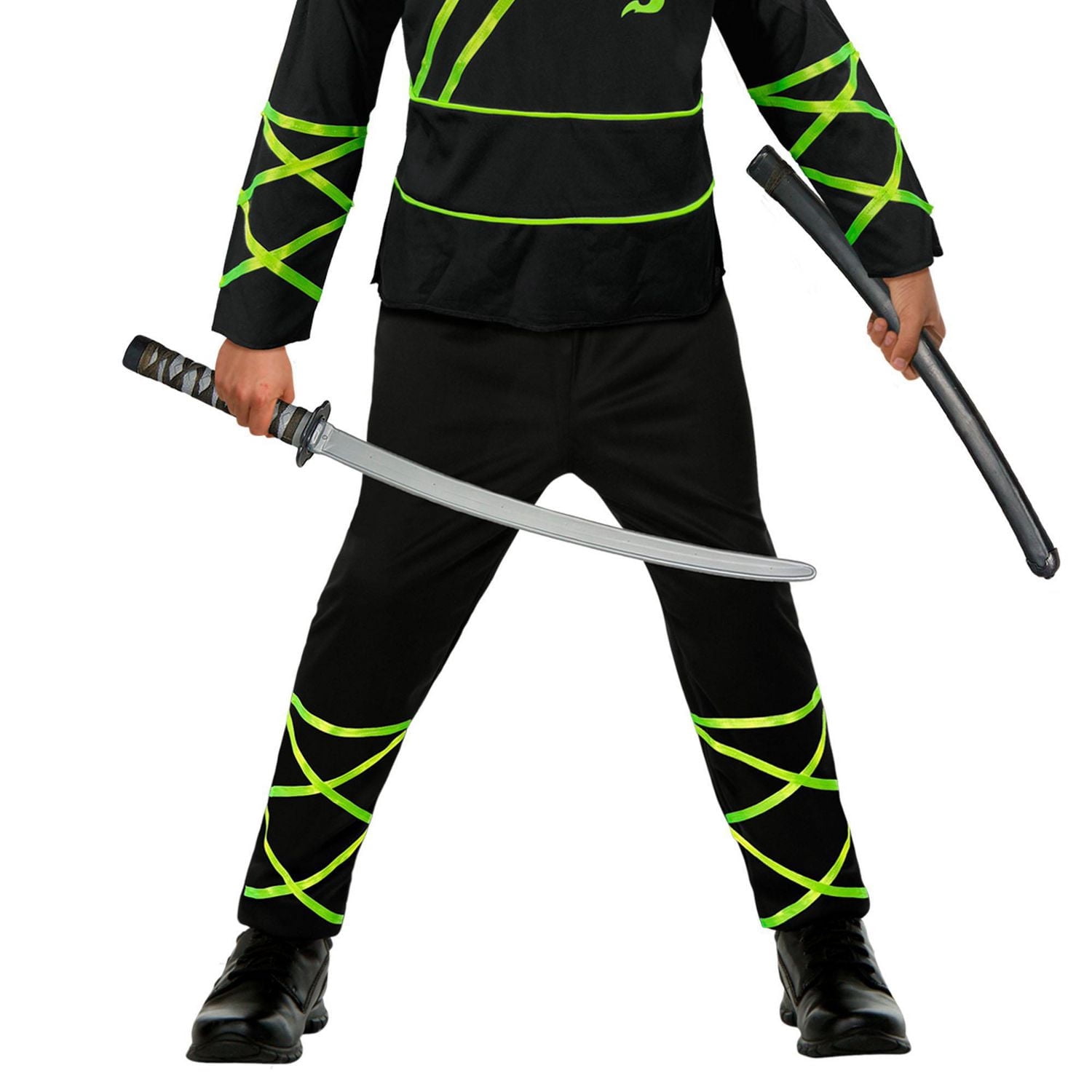 Costume de ninja dans l’obscurité pour unisexe jeunes P