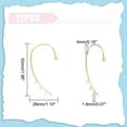 thumbnail image 5 of 12Pcs 2 Color DIY Ear Cuff Brass Earring Cuffs Tassel Ear Wrap Earring Cuffs Accessaries with 2 Loop 53mm Long Ear Cuff, 5 of 9