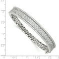 thumbnail image 2 of Primal Silver Sterling Silver Cubic Zirconia Polished Hinged Bangle, 2 of 3