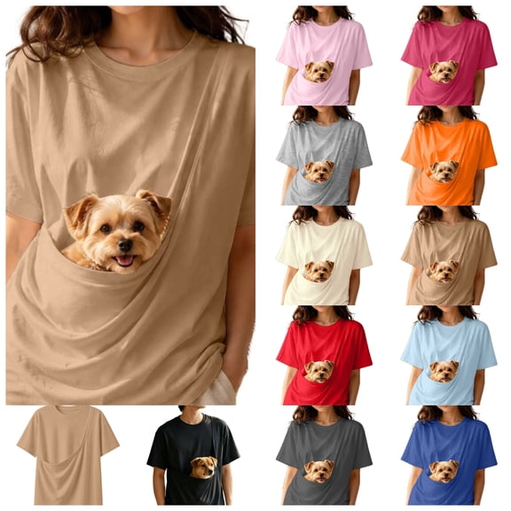 Pet Carrier Shirt,Hand-Free Dog Carrier,Kangaroo Pouch for Puppy Holder