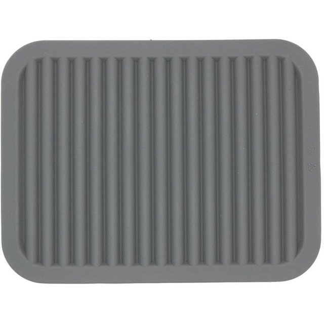 Salvamanteles de silicona para platos calientes y ollas calientes, almohadillas calientes para encimeras, mesas, soportes para ollas, soporte para cucharas, juego de alfombrillas de secado pequeñas, 2 piezas, gris Sailing Electrónica