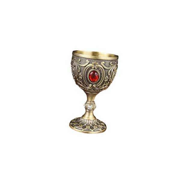 Copa de Metal de Estilo Medieval de 30ml, Altura Duradera, 70mm de Diámetro, 43mm para Boda, Regalo de Inauguración de La Casa, Adorno Estilo F perfecl Copa