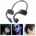 thumbnail image 1 of Auriculares abiertos, de conducción ósea Auriculares inalámbricos Bluetooth con micrófono para deportes, conducción, hogar y oficina, reuniones en lín Negro Soledad auriculares, 1 of 10