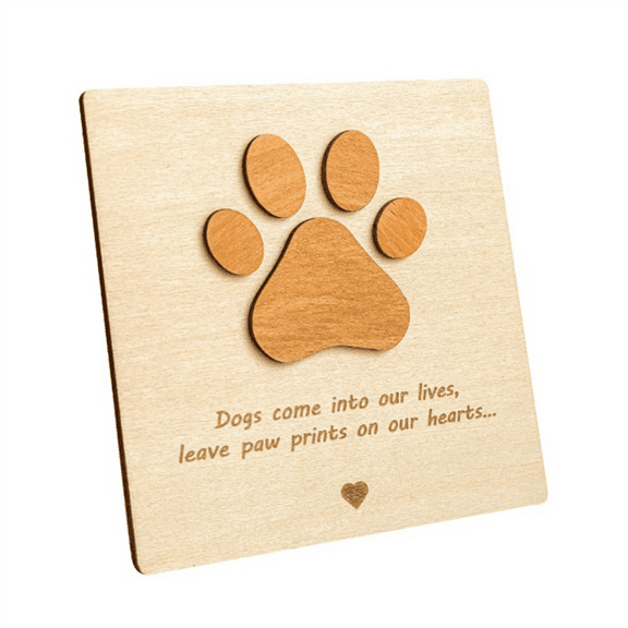Wood Pet Sympathy Cards for Dog - Card Loss, Loss of Gift