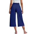 thumbnail image 5 of Huresd Capri Pants for Women, Summer Casual Pull On Womens Capris with Pockets, Women's Casual Pants & Capris, Ladies Capris Blue 2XL, 5 of 7