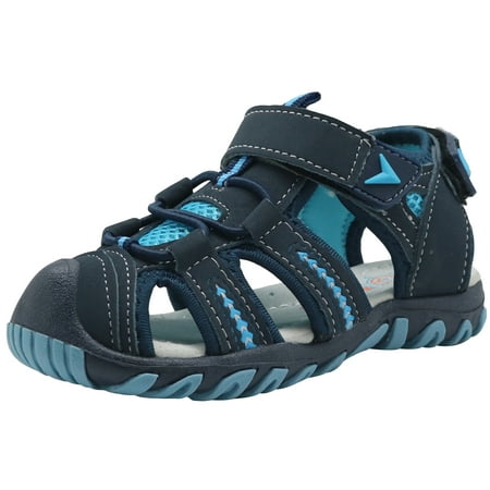Image of Apakowa Kid s Boy s Girl s Soft Sole Close Toe Sport Beach Sandals (Color : Blue Size : 8 Toddler)