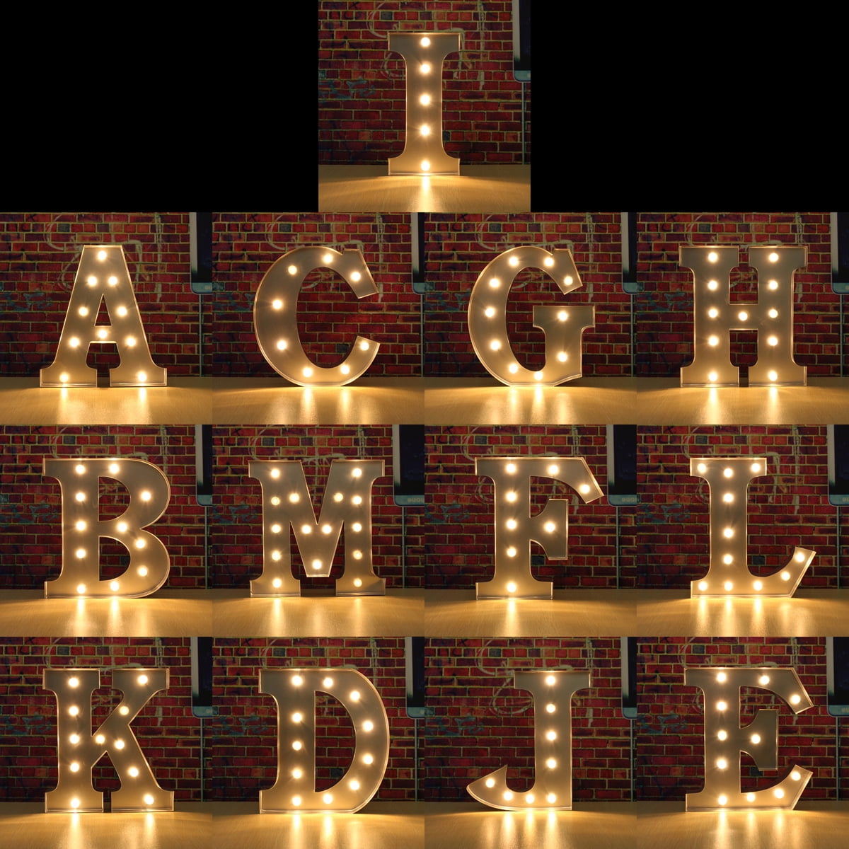 Led light alphabet letters