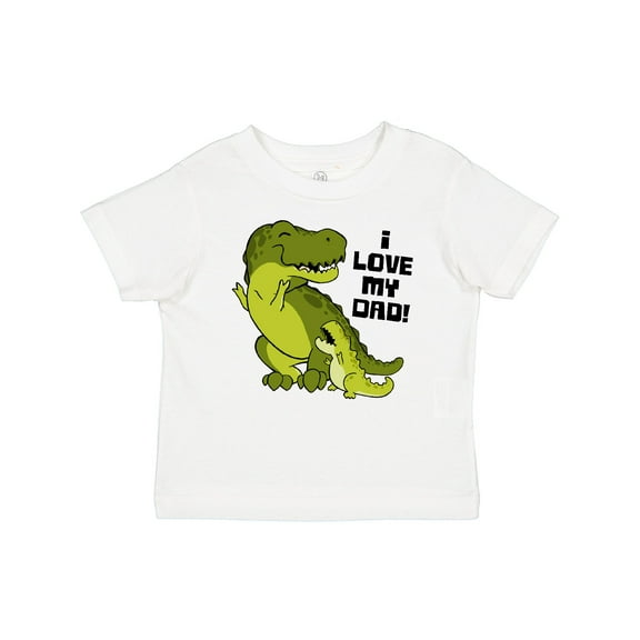 Inktastic I Love My Dad with Baby and Daddy Tyranasaurus Rex Boys or Girls Baby T-Shirt