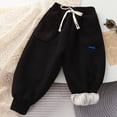 thumbnail image 5 of Gibobby Boys Pants Cargo Pants For Toddler Kids Boys 12 Months 2T 3T 4T Wide-Leg Elastic Waist Loose Long Pants Toddler Boys Clothes Little Boys Winter Pants(3-4 Years,Black), 5 of 7