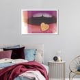 thumbnail image 2 of Wynwood Studio Fashion and Glam Modern Canvas Art - Open Mouth With Golden Heart, Wall Art for Living Room, Bedroom, and Bathroom, 36 in x 24, Gold and Pink Home Decor, 2 of 5