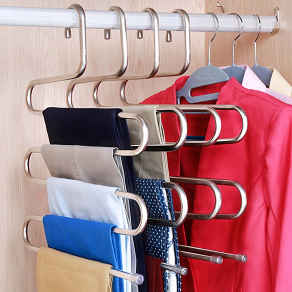 5 layers S Shape MultiFunctional Clothes Hangers Pants Storage Hangers
