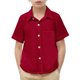 thumbnail image 1 of Odeerbi Camisa de Vestido de Niños y Niñas Color Sólido Camisas de Uniforme Escolar de Manga Corta Con Bolsillo, 1 of 8