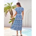 thumbnail image 3 of Vestido GRACE KARIN con estampado floral bohemio de verano con bolsillos para mujer, 3 of 5