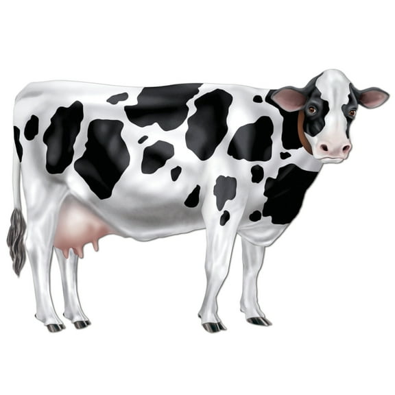 Party Central Club Pack of 12 Black and White Jumbo Rural Farm Jointed Cow Hanging Party Decors