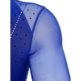 thumbnail image 4 of TiaoBug Men Sheer Mesh Dance Shirts Gymnastics Bodysuit Salsa Samba Cha Cha Tango Dance Leotard Blue M, 4 of 7