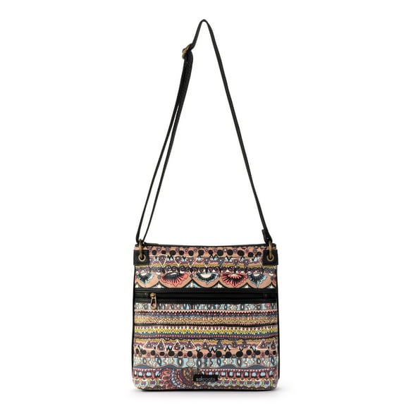 Sakroots Artist Circle Flat Crossbody , Cotton Coated Canvas