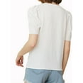 thumbnail image 3 of Lovito Casual Plain Puff Sleeves Textured Blouses, 3 of 5
