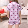 thumbnail image 5 of Ensemble de Pyjama pour Filles Imprimé Manches Courtes Boutonné Ensemble de Vêtements de Nuit Mode pour Filles Pyjamas pour Enfants Garçons Filles Mode, 5 of 5