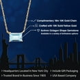 thumbnail image 2 of Gem Stone King 14K Yellow Gold Sky Blue Aquamarine Pendant Necklace for Women | 0.50 Cttw | Gemstone March Birthstone | Emerald Cut 6X4MM | With 18 inch Chain, 2 of 6