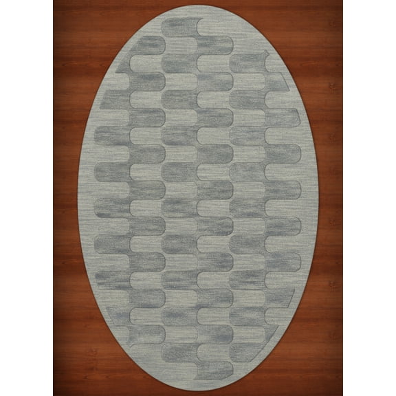 Dalyn Dover Area Rug DV9 Dv9 Seaglass Grid Waves 5' x 8' Oval