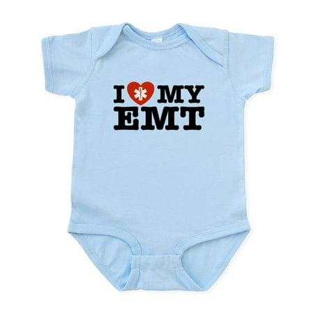

CafePress - I Love My EMT Infant Bodysuit - Baby Light Bodysuit Size Newborn - 24 Months