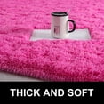 thumbnail image 4 of Homore Cute Fluffy Carpet Soft Washable Area Rugs for Bedroom/ Living Room Decoration, 3' x 5' Hot Pink, 4 of 9