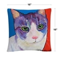 thumbnail image 2 of Frenchy' Animals Pets Painting Bold By Pat Saunders-White 16 X 16 Decorative Throw Pillow, 2 of 4