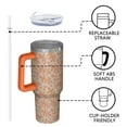 thumbnail image 6 of Camouflage 40oz Tumbler– Stainless Steel Insulated Tumbler with Handle and Straw, Large Capacity Travel Cup for Hot & Cold Drinks, 6 of 6