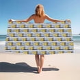 thumbnail image 2 of Lemon Blue Stripes Bath Towel Beach Towel Sport Bar Towel For Adult Microfiber Shower Quick Dry Swimming Cover, 2 of 5