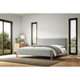 thumbnail image 3 of Omax Decor Liana Upholstered Platform King Bed in Gray Boucle Fabric, 3 of 9