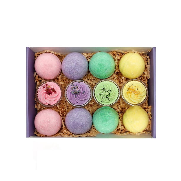 Yuarrent 12 Uds bombas de bolas de baño baño fragante sal aceite esencial tipo aromaterapia limpiador corporal profundo SPA Natural alivio del Juegos de accesorios de baño Yuarrent HA013725-00