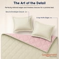thumbnail image 6 of Loomsnest 3-Piece Full/Queen Comforter Set, All Season Duvet Insert, Soft, Lightweight, Diamond Stitched, Reversible Down Alternative Comforter (Pink & Beige), 6 of 7