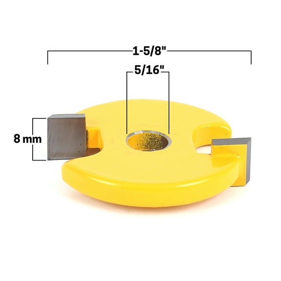 8mm Cutter for Rail and Stile Router Bit Plywood Conversion Kit - Yonico 12080