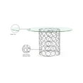 thumbnail image 2 of Meridian Furniture Opal Contemporary Glass Dining Table in Chrome, 2 of 5