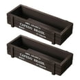 thumbnail image 1 of S SERENABLE Wood Planter Box Rectangle Succulent Container for Farmhouse Balcony Wedding Black, 1 of 9