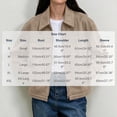thumbnail image 3 of Enjoytime Fall Jackets for Women Lapel Collar Long Sleeve Cropped Zip Up Jacket Vintage Casual Outerwear with Pockets, 3 of 8