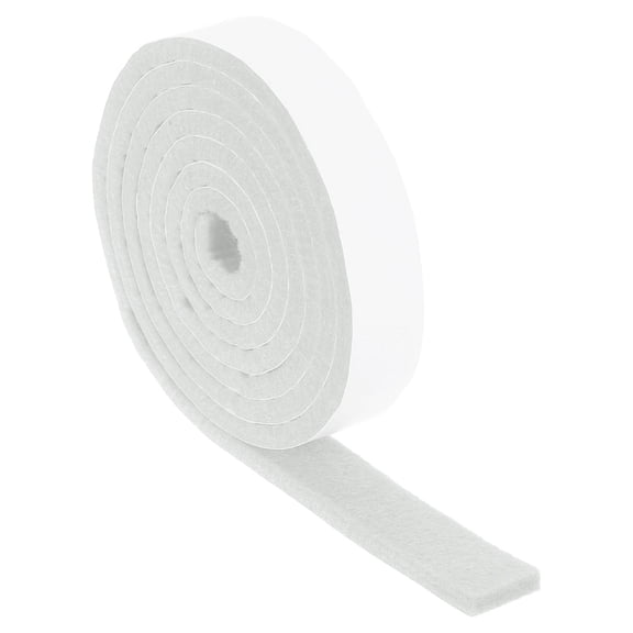 Felt Strips with Adhesive Backing,  1/2" x 94" x 0.2" Adhesive Felt Strips Anti Scratch Furniture Felt Tapes Self-Stick Felt Pads for Protecting Hardwood Floor, White
