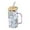 C, variant on Heat- Glass Tumbler with Lid and Straw for Iced Coffee Juice Milk and Various Cold Beverages