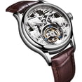 thumbnail image 2 of AESOP Tourbillon Mechanical Hand-Wind Wristwatch Men Sapphire Luminous Three Sheeps Skeleton Diamond Dial Clock Leather May You Life be Auspicious Watch, 2 of 5