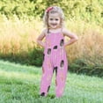 thumbnail image 3 of NAISIBABY Girls Suspenders Jumpsuit, Sleeveless Fashion Printed Summer Romper Pink 4T, 3 of 5