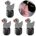 thumbnail image 3 of 4 Pack Cute Duck Glow in The Dark Tire Valve Caps Auto Tire Valve Stem Caps Decorative Tire Valve Caps for Cars Motorcycles and Bicycles (Black), 3 of 11
