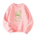 thumbnail image 2 of Cute Sweatshirts for Boys Girls Animal Bunny Print Cotton Round Neck Easter Tops Unisex Child Fall Winter Clothing (8-9 Years, Pink), 2 of 4