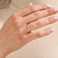 thumbnail image 2 of White Diamond Celestial Wedding Ring in 14K Yellow Gold Finish- Cresent Moon Band Women, 2 of 2