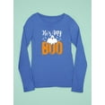 thumbnail image 3 of He's My Boo Cute Halloween Long Sleeve Toddler -Image by Shutterstock,  5 Toddler, 3 of 4