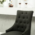 thumbnail image 6 of Charcoal Button Solid Wood Wingback Chairs 2 - Hostess Choice With Attractive Nail Heads Of Build Enchanting Head Trims, 6 of 6